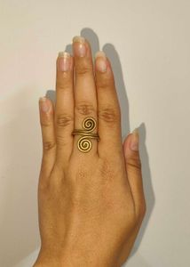 GOLD TONED BRACELET AND RING SET