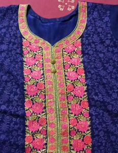 Elegant Blue Embroidered Kurta used
