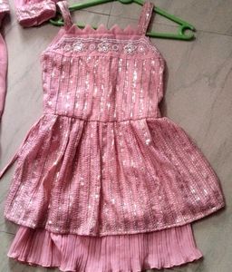 Cute Pink Dress &amp; Skirt Set