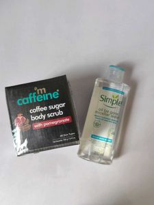 Mcaffiene Scrub And Simple Micellar Water