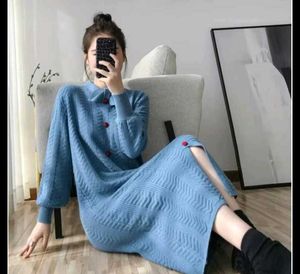 Blue Knitted Dress