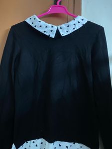 Adrianna Papell Women Polk ADot Two Fer Long Sleve