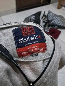 Gray Skylark Zip-Up Hoodie