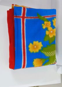 Floral Single Fleece Blanket for AC room (New)