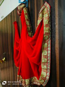 Women And Girls Red Saree Wome