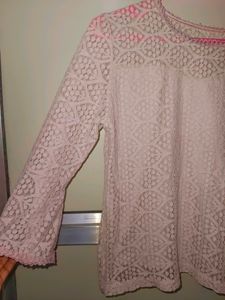 Trendy Nude Lace Top