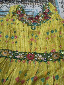 💛 Yellow Gown with Duppata 💛