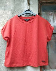 Yellow &amp; Red 2 Short Sleeve Crop Tops