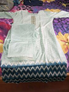 Stylish Teal Salwar Kameez Set