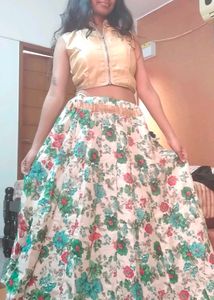Floral Skirt and Top Set