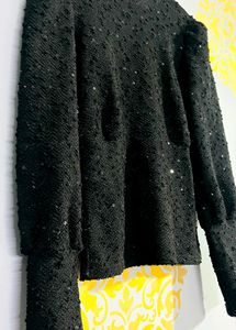 Sequin Black Party Wear Top