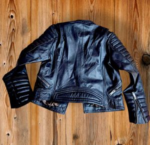 Black 100% Pure Leather Biker Jacket