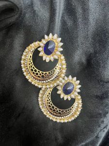 Blue Floral Teardrop Pearl Earrings To Style For u