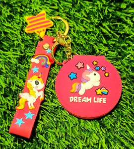 Unicorn Mirror Keychain