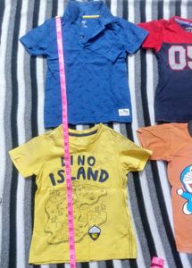 Set of Half Sleeves Tshirts for 4-6 Years Old