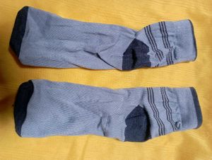 12 pcs Striped Grey Socks