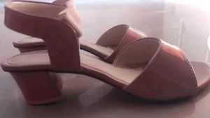 Pink Block Heel Sandals