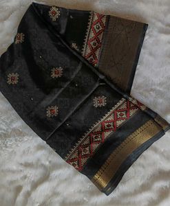 Simple Yet Elegant Kutchi Work Saree