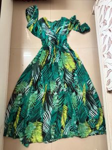 Tropical Print Maxi Dress