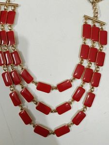 Red Layered Necklace