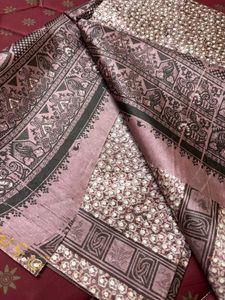 onion pink Elegant Ethnic Saree