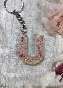Resin Alphabet Keychain