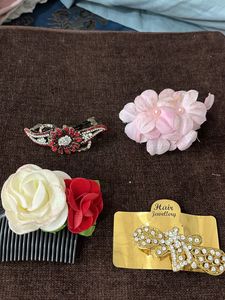 Set Of 4 Hair Clips