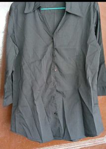 🌙Timeless Black Semi Full-Sleeve Polyester Top🌙