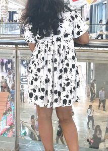 Chic Black &amp; White Print Dress 💕