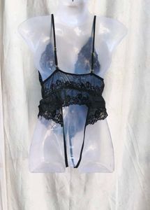 162812. Black Lace Lingerie Bodysuit