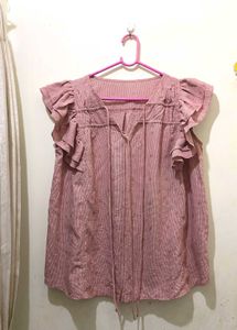 Cute Ruffled Sleeve Top 38-42