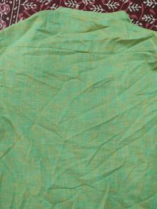 Lime Green Mandarin Collar Shirt
