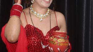 Beautiful red Gown Perfect For Karwachauth