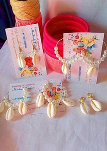 New Handmade Cowri Earrings