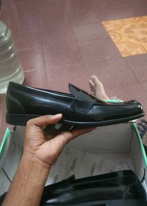 Black Leather Penny Loafers Unused