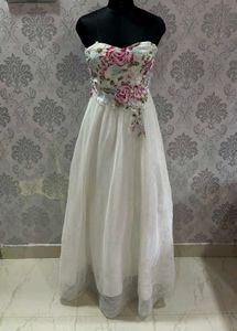 Elegant Floral Corset Gown