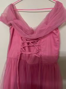 Off  Shoulder Tulle Maxi Dress
