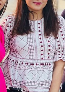 White Embroidered Top
