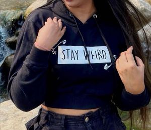 Stay Weird Black Hoodie