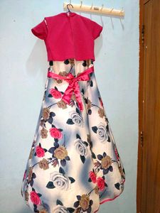 Floral Dress with Pink Bolero