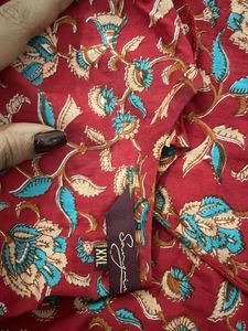 Sangria Floral Print  Kaftaan Set - Size XXL