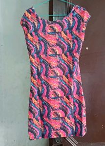 ✨️Abstract Print Fancy Dress For Girls 👌