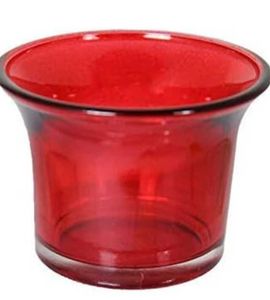 Red Glass Candle Holders