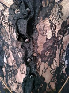 Black Net Shirt Top