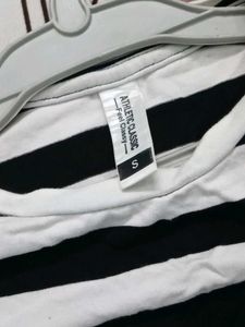 Striped Knot-Front Tee