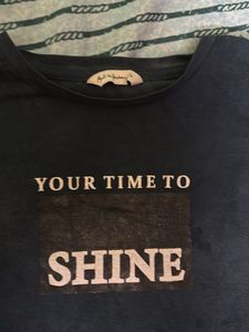 “Your Time To Shine” Dark Blue Tee | Small Size |