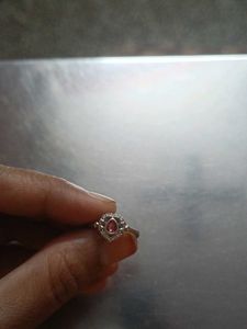 Italian pure silver 925 Ruby Heart Ring❤️‍🔥