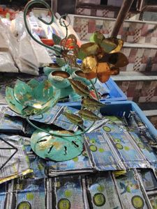 Metal Flower Candle Holder