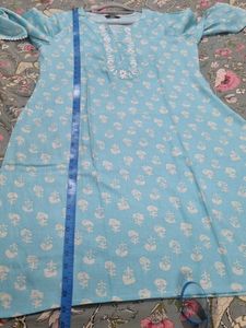 Light Blue Printed Kurta From Yousta