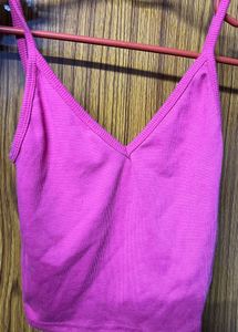 Pink V-Neck Tank Top